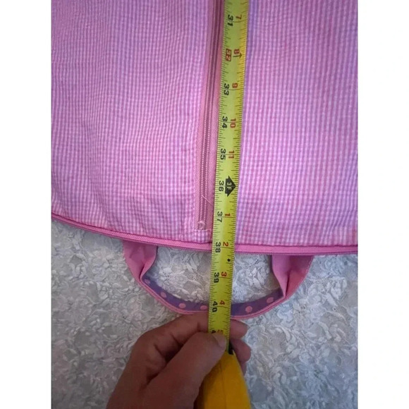 Belvah Beauty Quality Quilted Satiny Travel Garment Bag Isabel Embroidered Pink - Picture 8 of 16